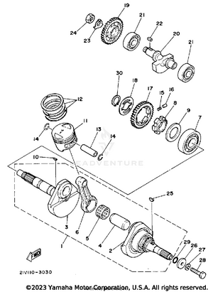 Crankshaft - Piston Schematic
