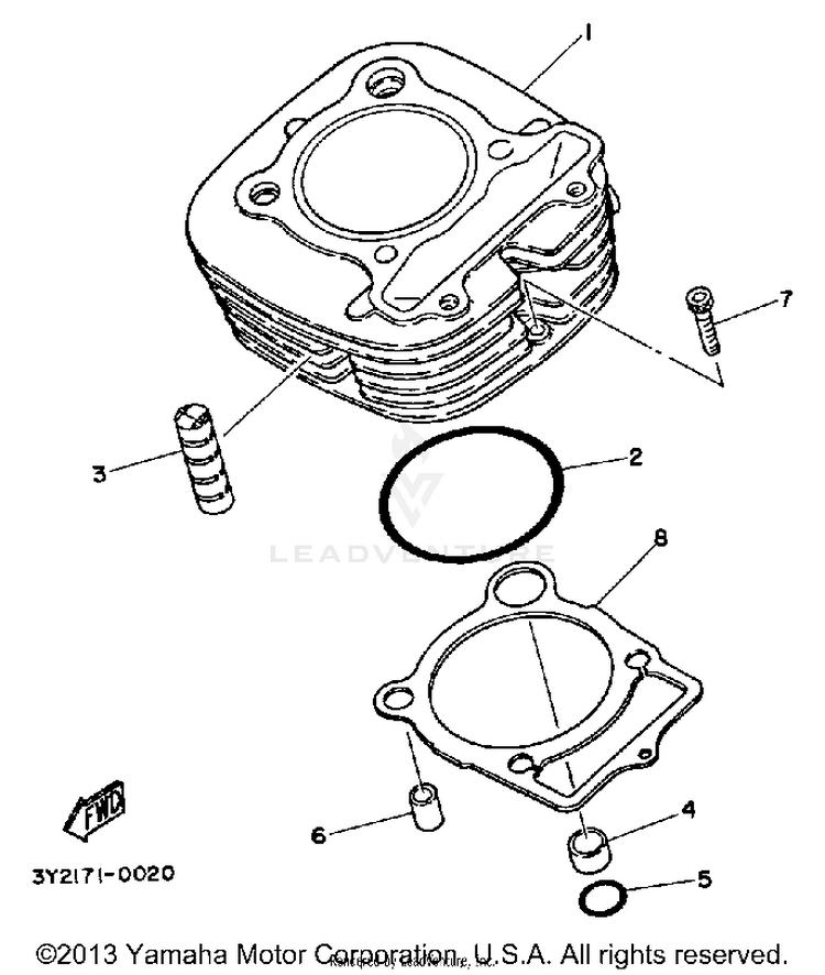 Cylinder Xt250k - Kc Schematic