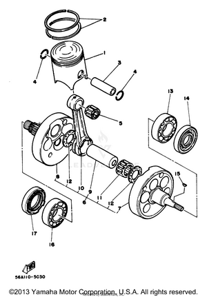 Crankshaft Piston Schematic