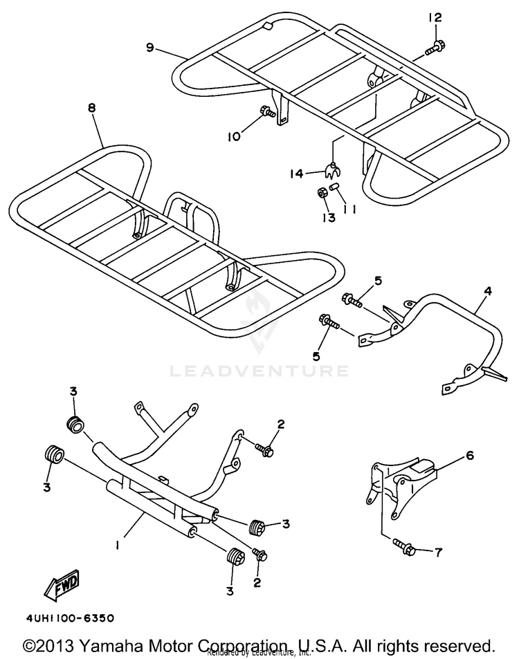 Guard BIG BEAR 2WD - YFM350UH - 1996 Schematic