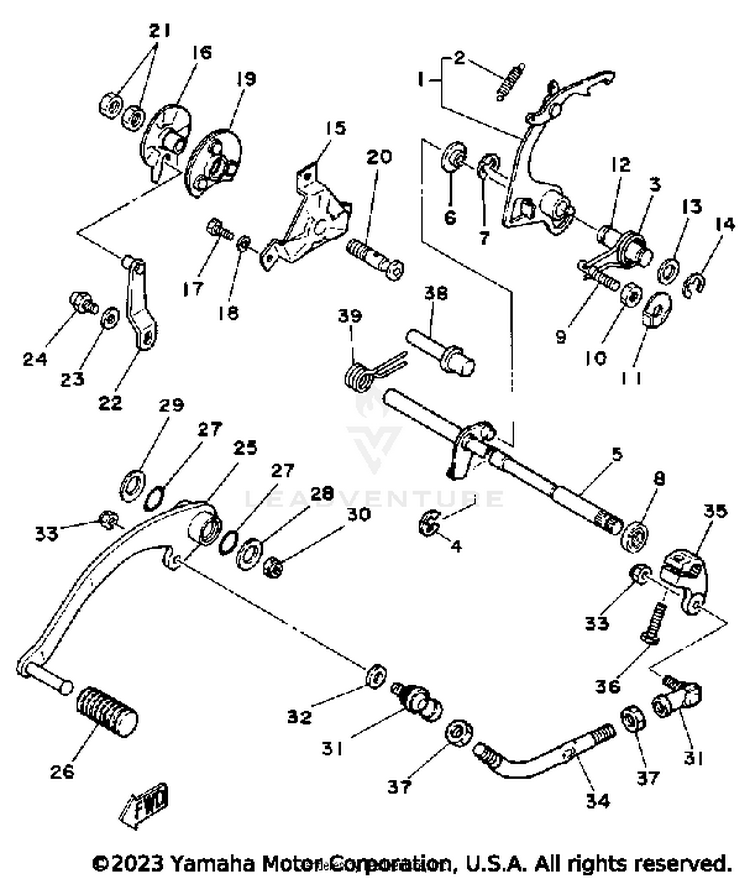 Shift Shaft - Pedal Schematic