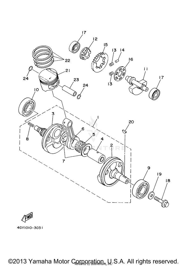 Crankshaft Piston Schematic