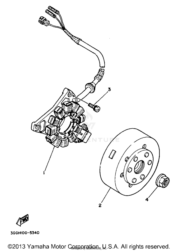 Generator BANSHEE - YFZ350G_MN - 1995 Schematic