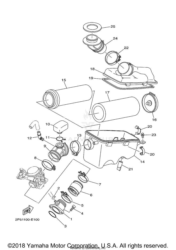 Intake RHINO 450 REALTREE H - YXR45FAHV - 2006 Schematic