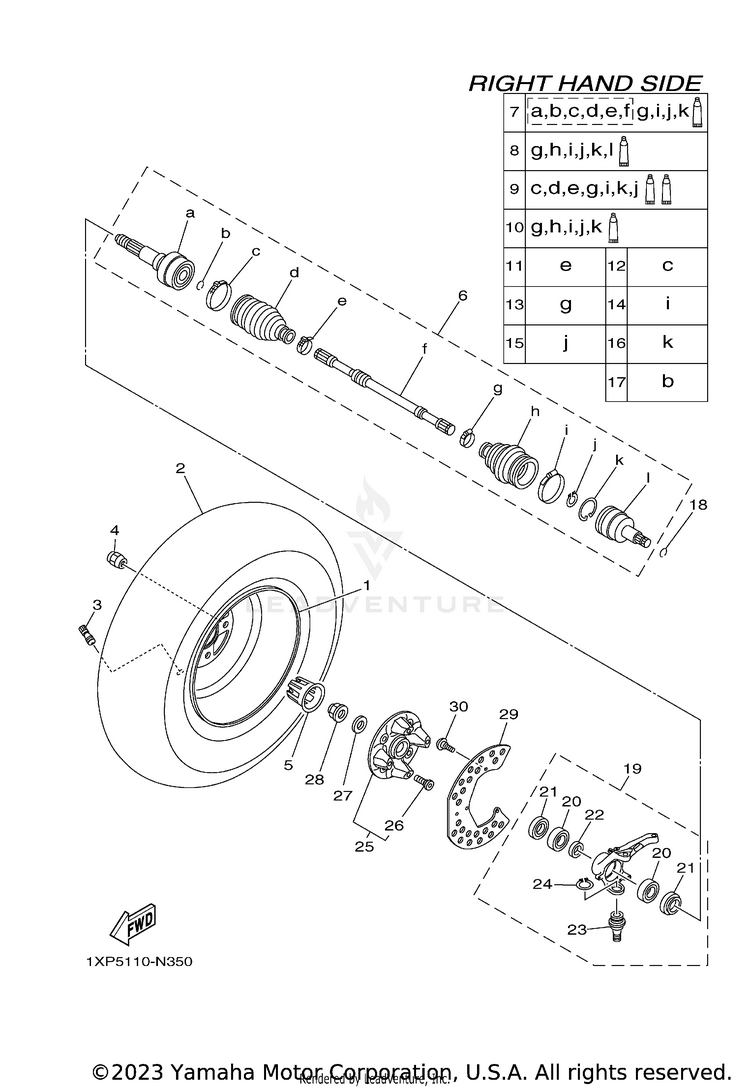 Front Wheel 2 VIKING EPS SE - YXM700PSFS - 2015 Schematic