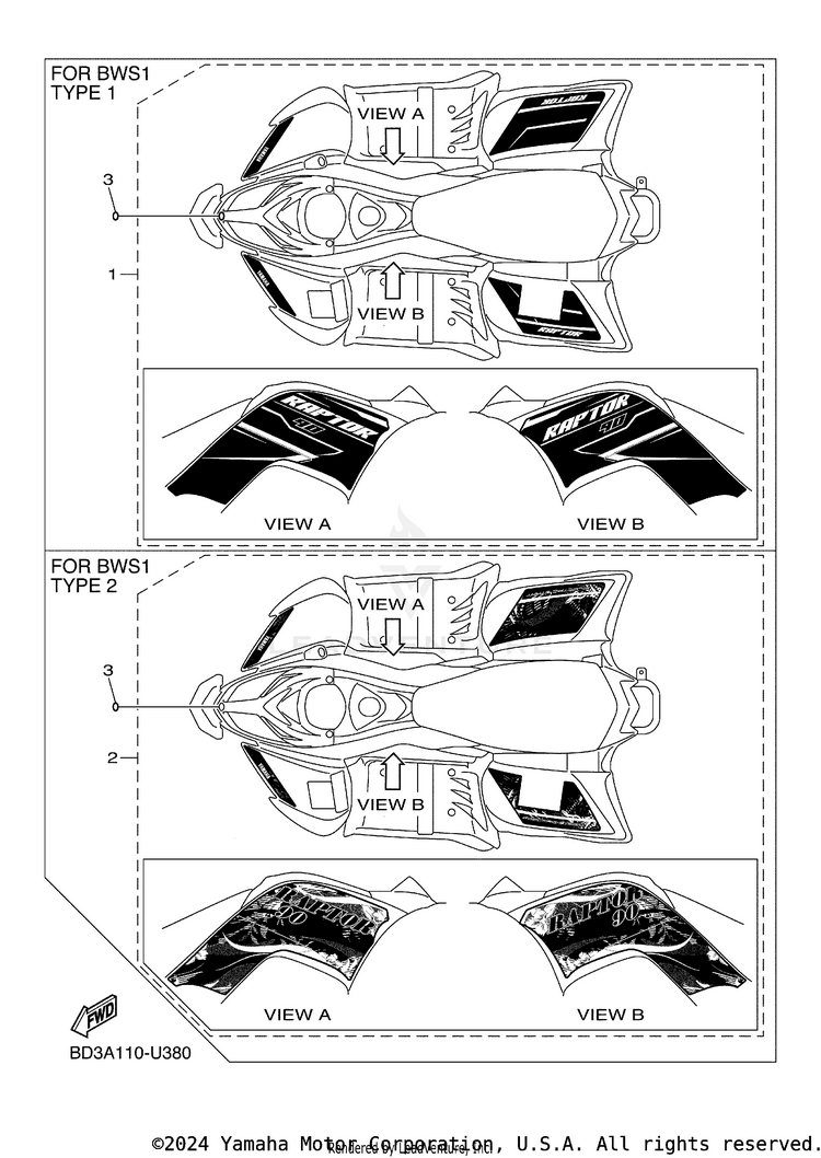 Graphics 2 RAPTOR 90 - YFM09RYXKL - 2019 Schematic