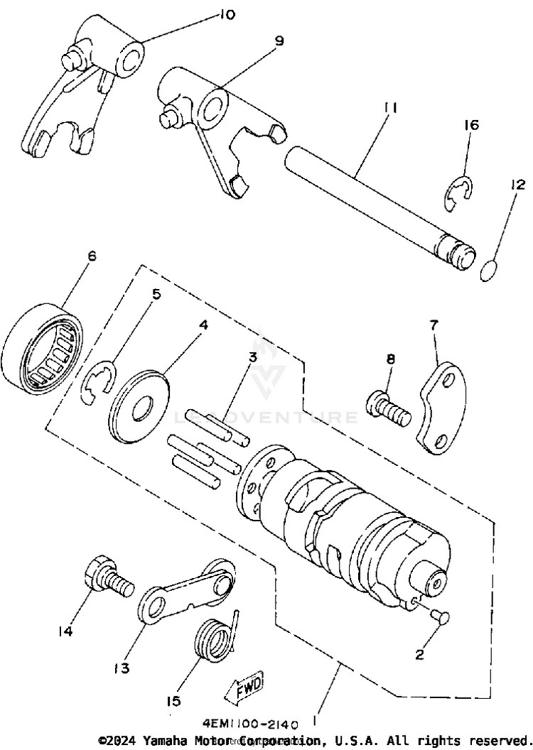 Shift Cam-Fork Schematic