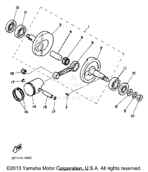 Crankshaft - Piston Schematic