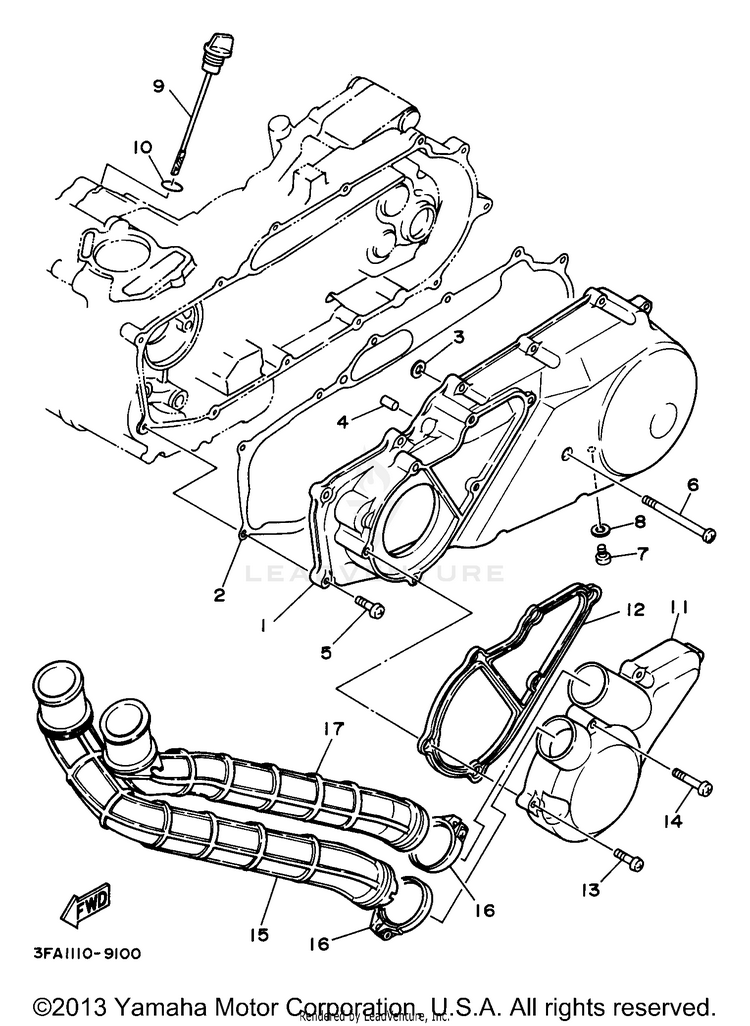 Crankcase Cover 1 Schematic