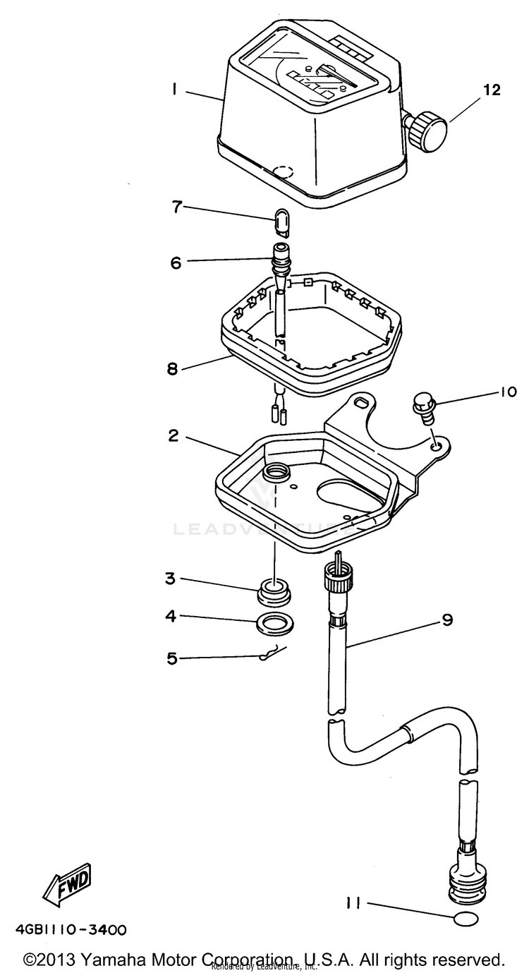 Meter KODIAK 4WD - YFM400FWG - 1995 Schematic