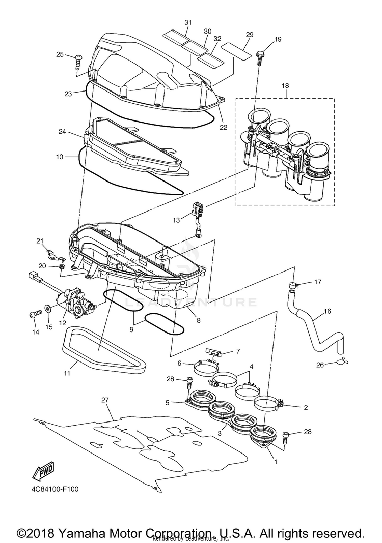 Intake R1 - YZFR1XCB - 2008 Schematic