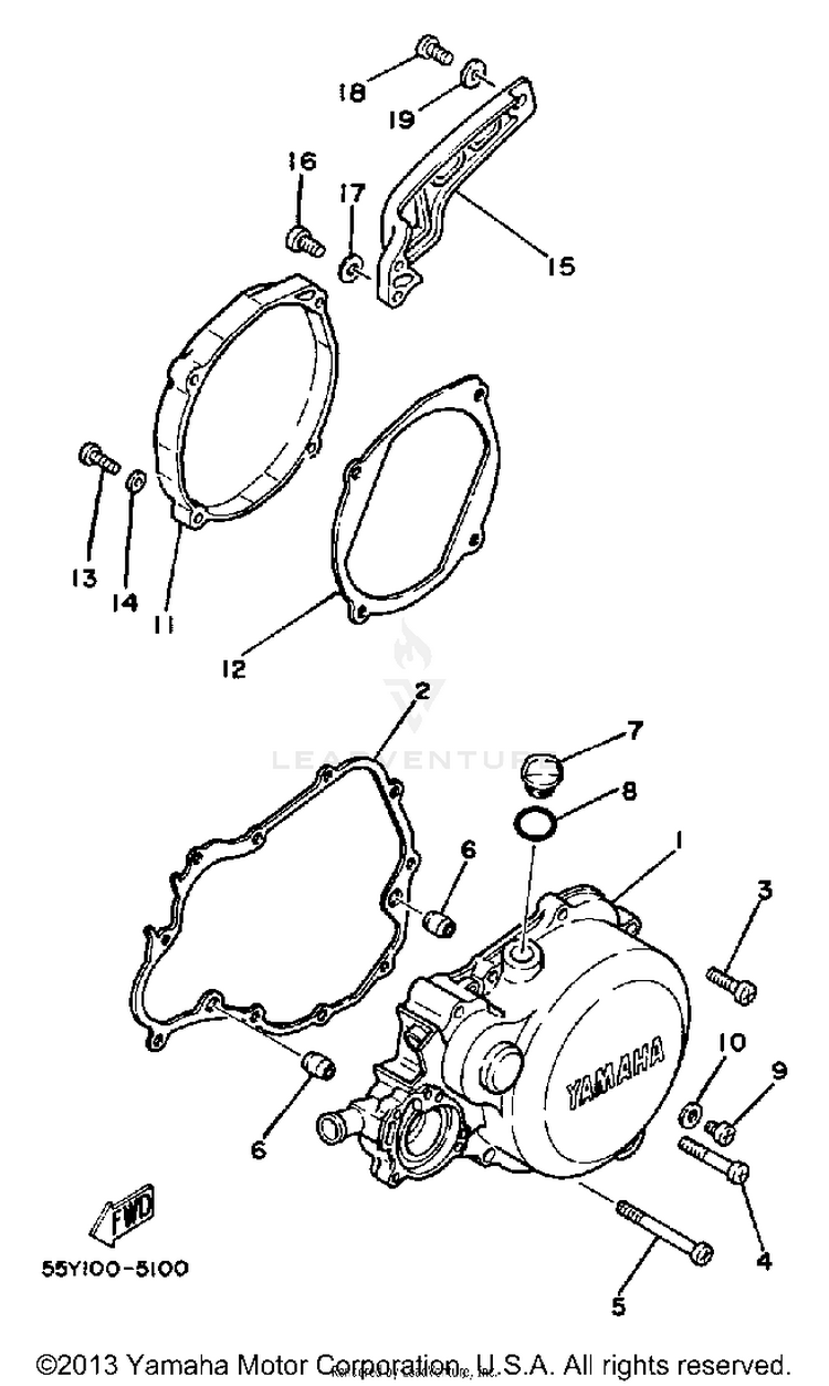 Crankcase Cover 1 Schematic