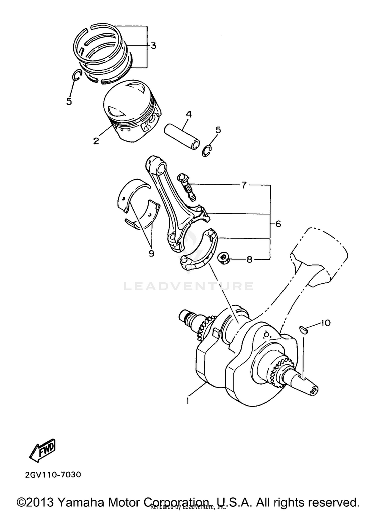 Crankshaft Piston Schematic