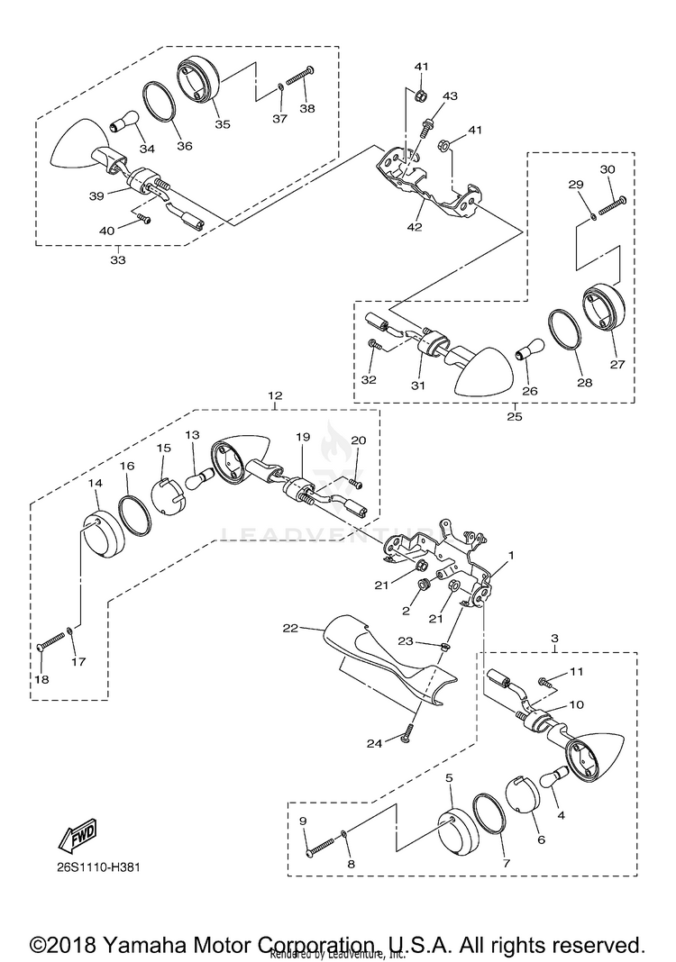 Flasher Light V STAR 950 TOURER - XVS95CTACB - 2011 Schematic