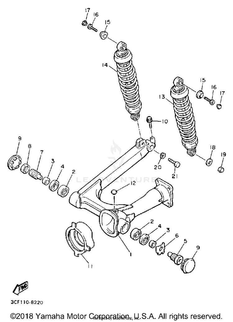 Swing Arm Rear Shocks Schematic