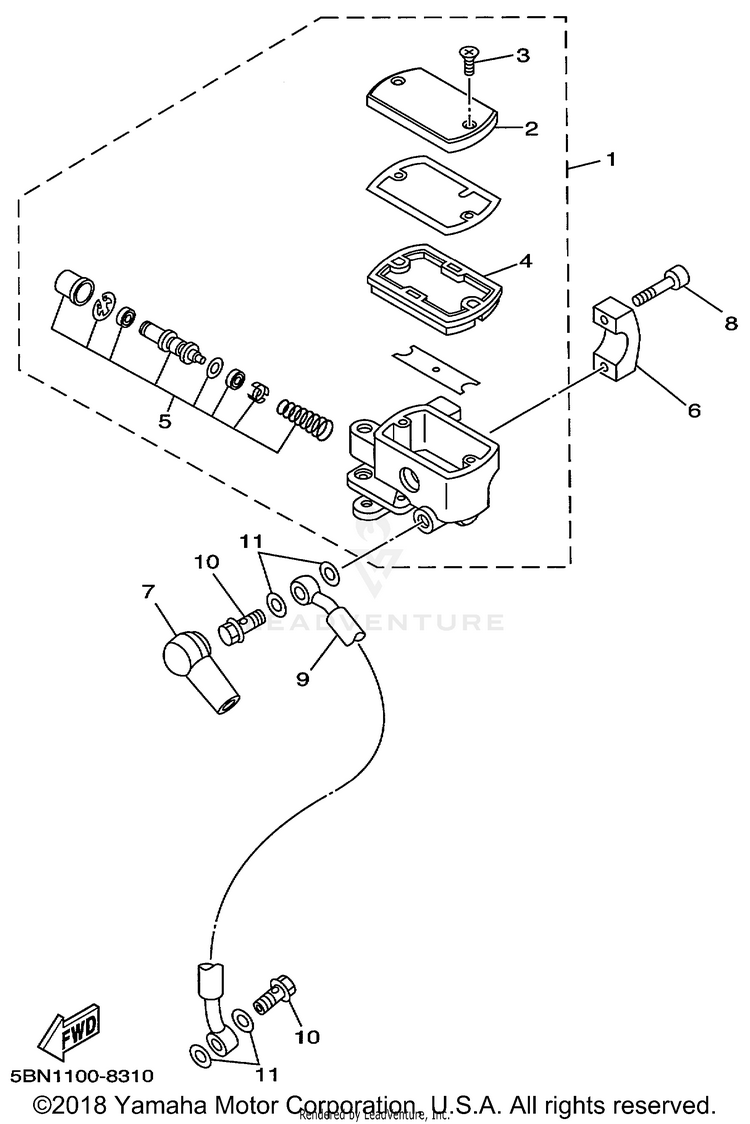 Front Master Cylinder Schematic