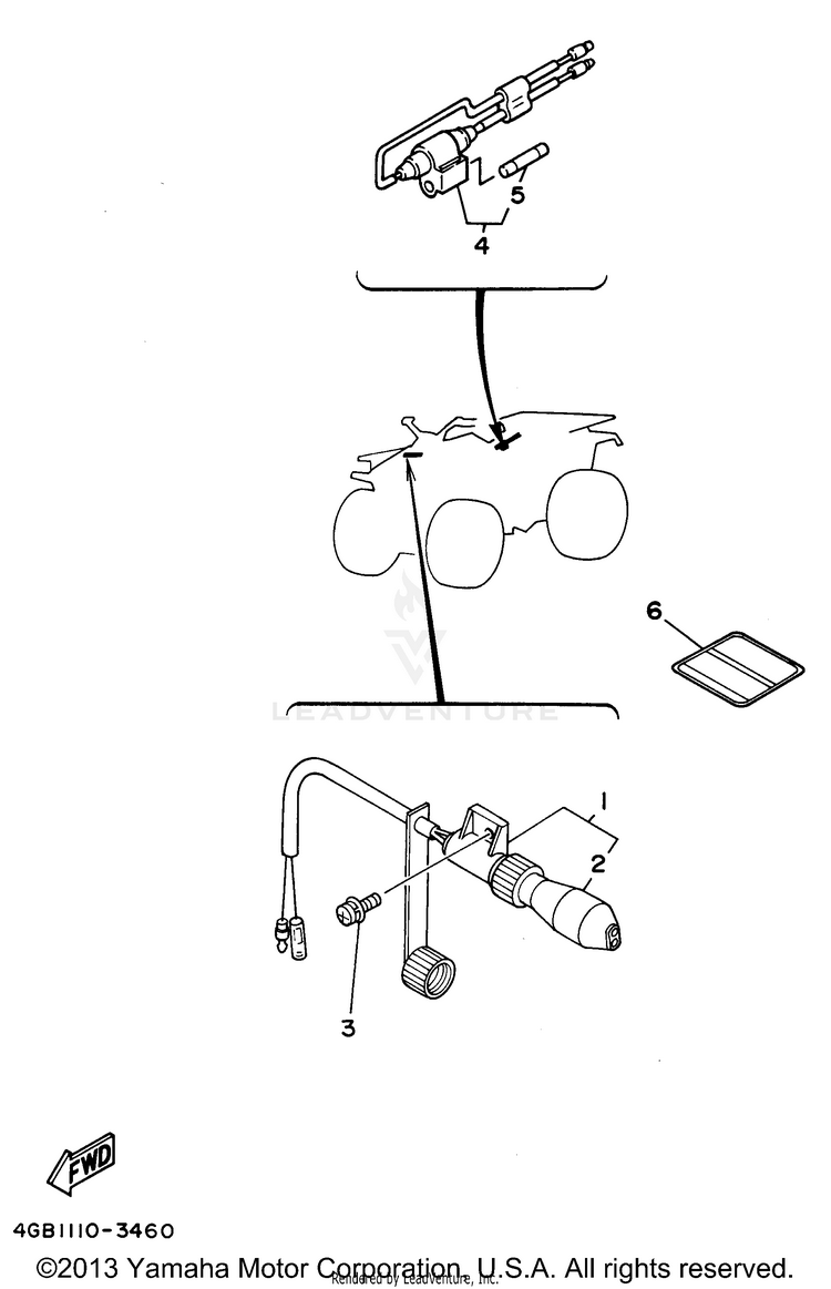 Alternate Electrical KODIAK 4WD - YFM400FWG - 1995 Schematic