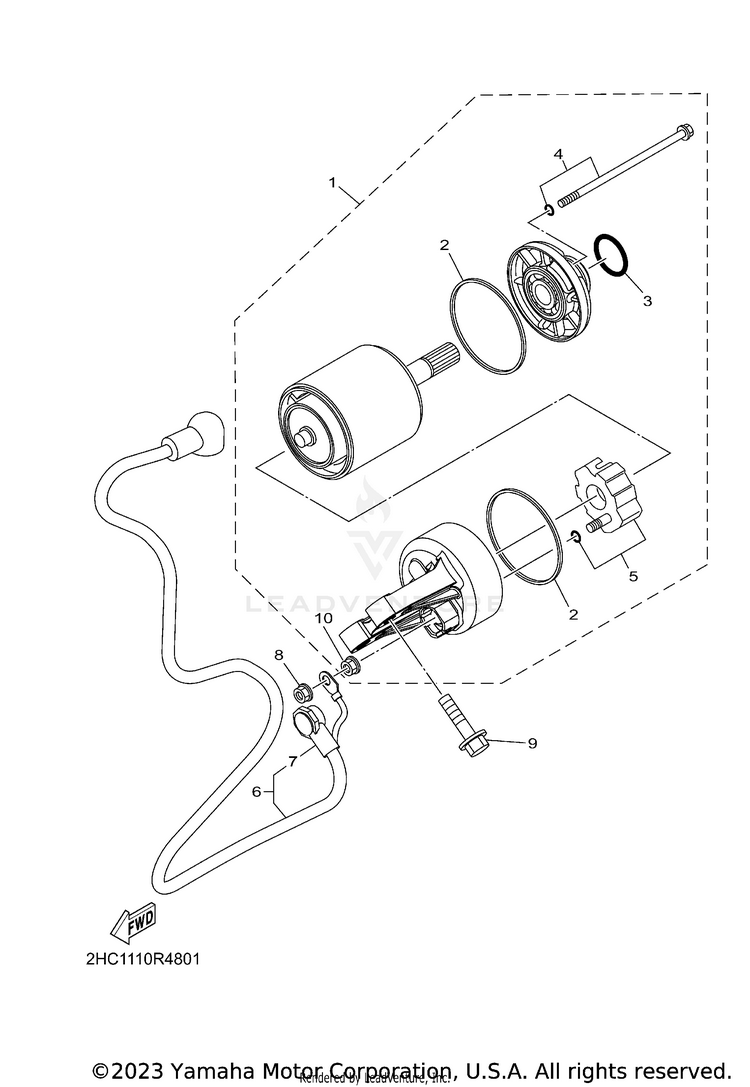 Starting Motor YXZ1000R EPS SS SE - YXZ10YESJL - 2018 Schematic