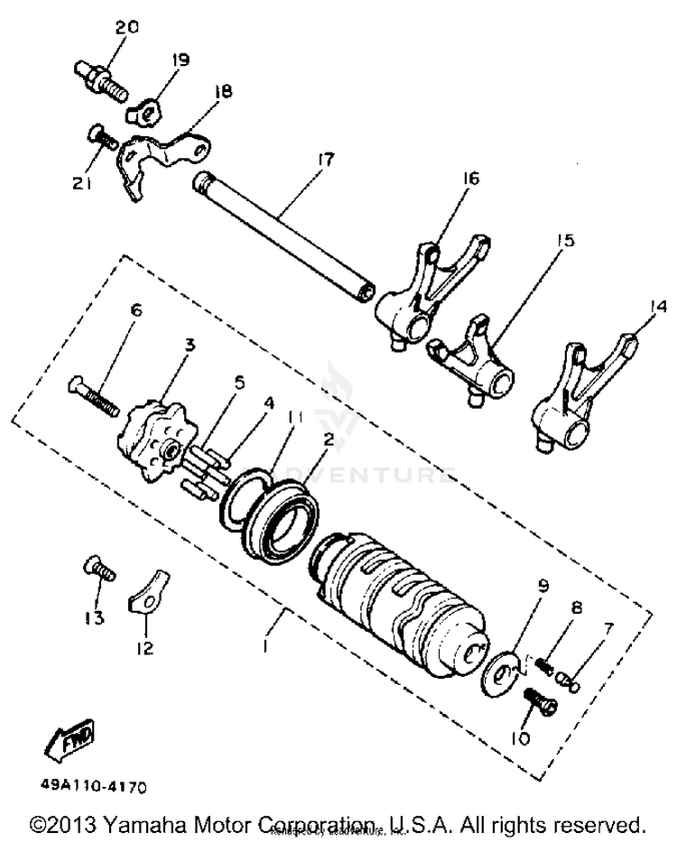 Shift Cam Fork Schematic