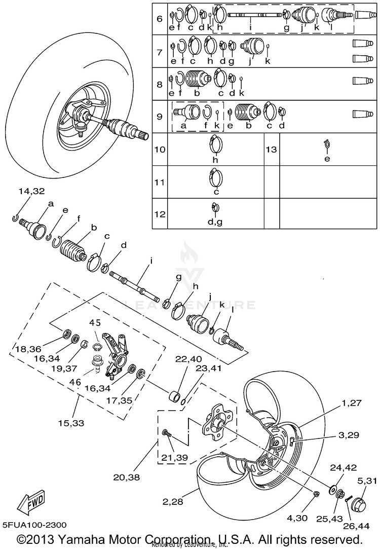 Front Wheel BIG BEAR 400 4WD_REAL TREE XTRA - YFM400FHP - 2002 Schematic