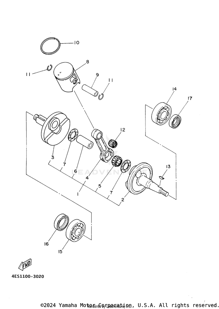 Crankshaft Piston Schematic