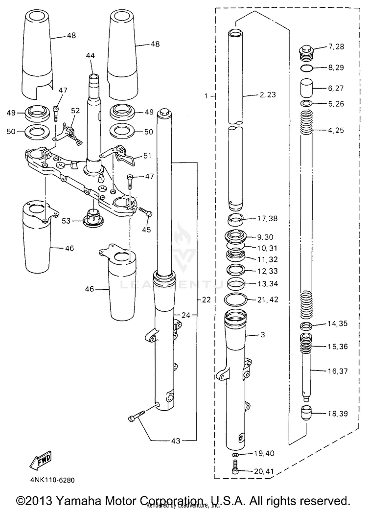 Front Fork Schematic