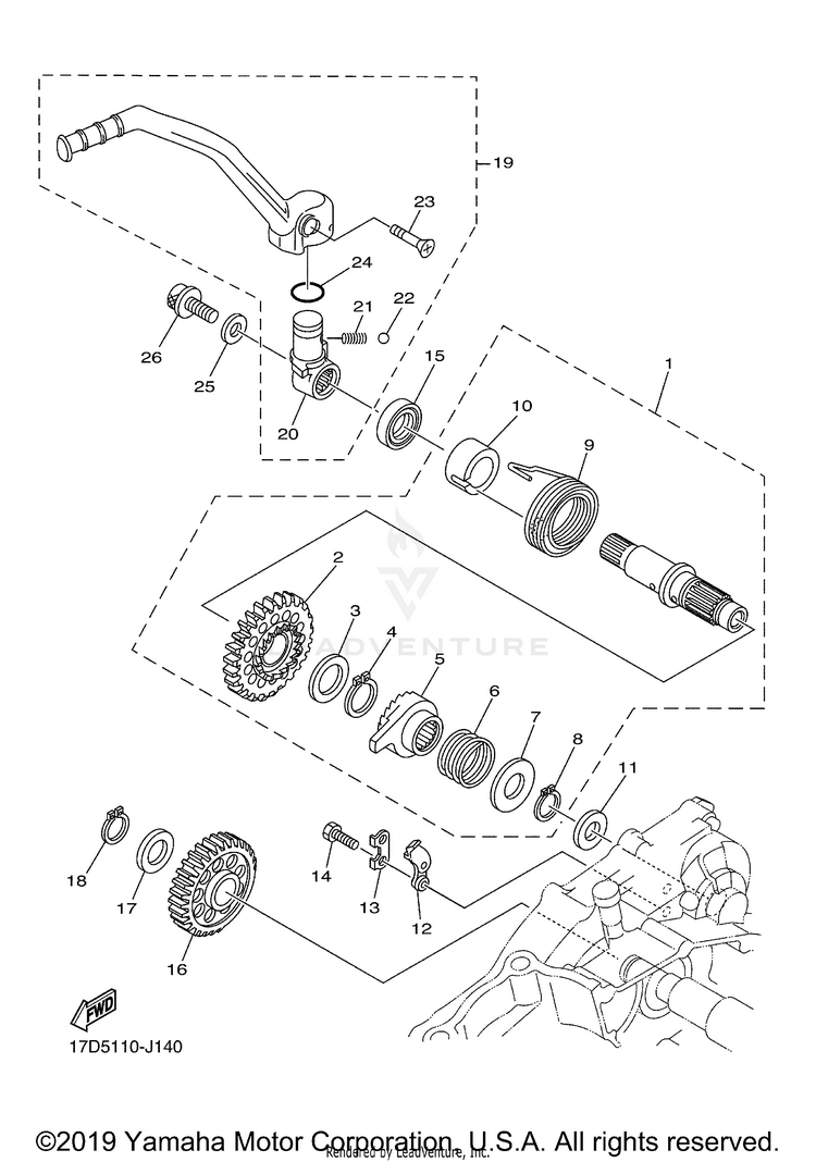 Starter YZ250F - YZ250FAB - 2011 Schematic