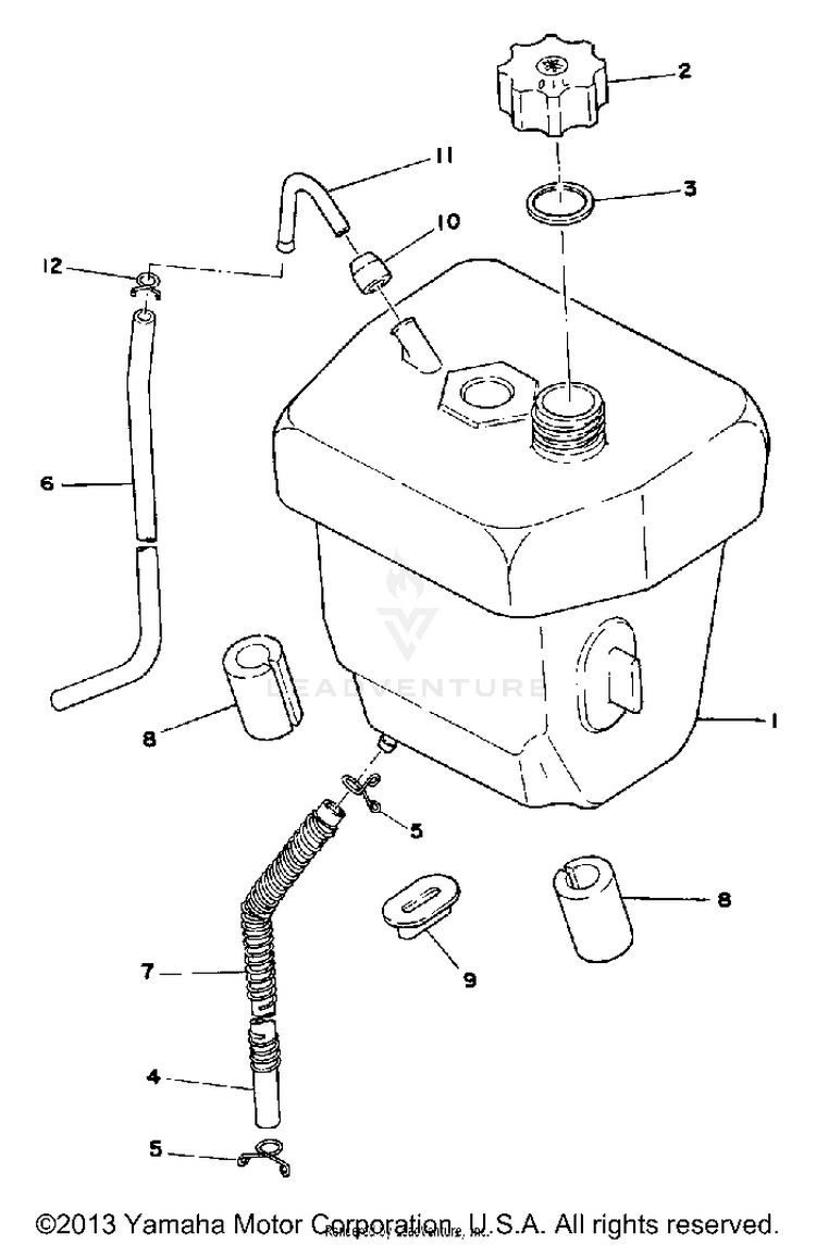 Oil Tank LB80IIHC - 1976 Schematic