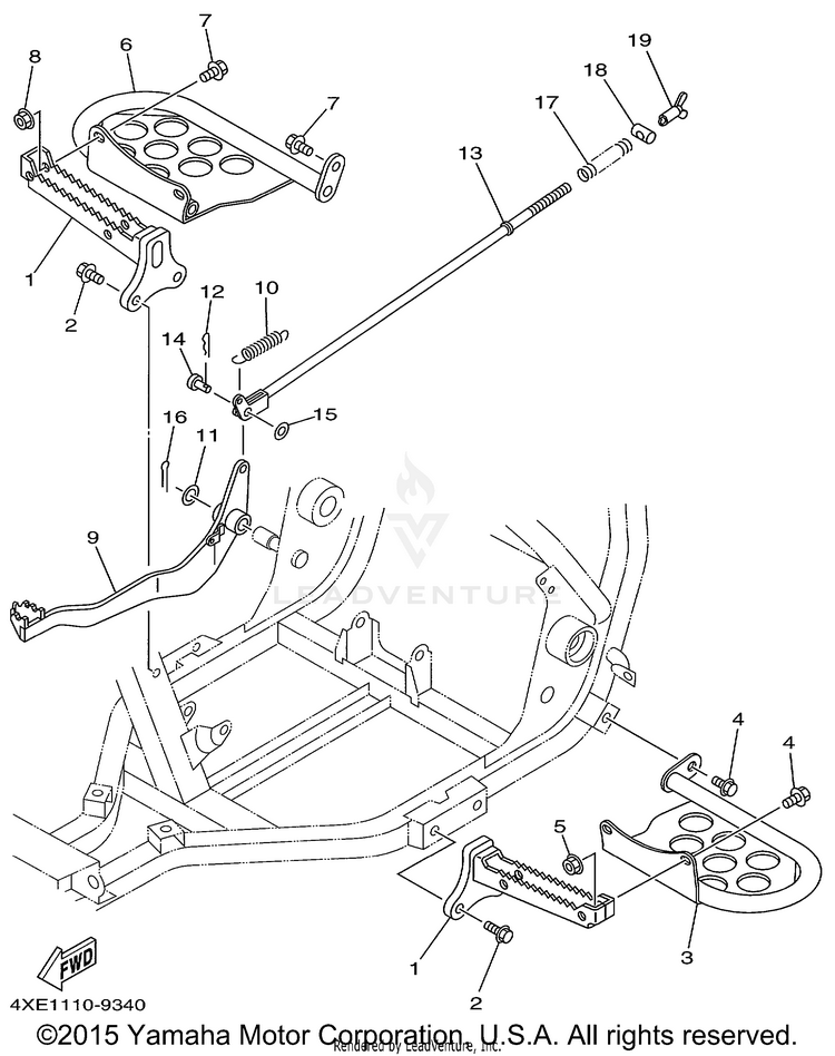 Stand Footrest Schematic