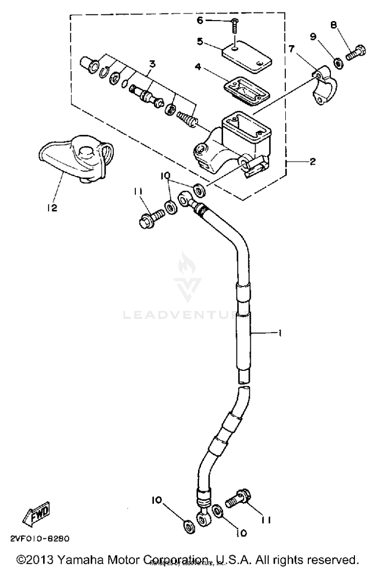 Front Master Cylinder Schematic