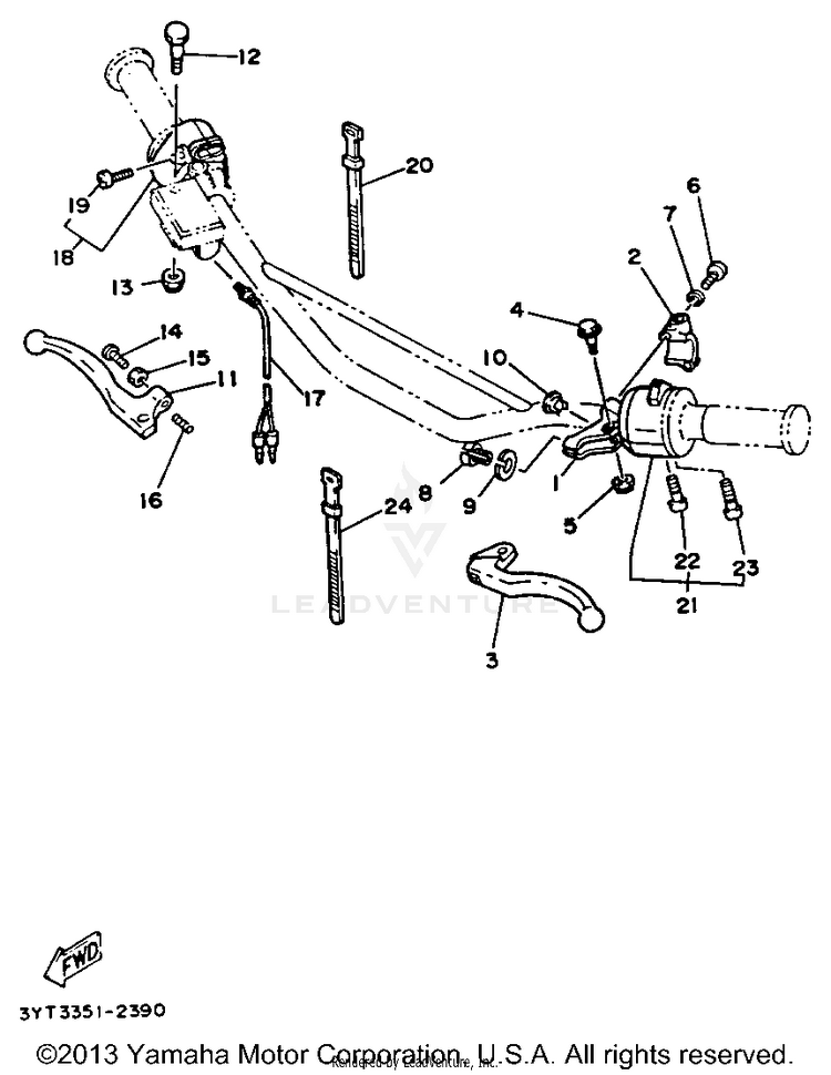 Handle Switch - Lever Schematic