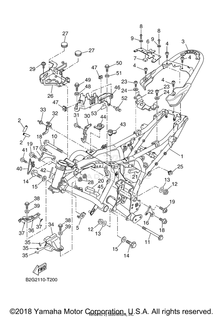Frame XSR700 - XSR700JCL - 2018 Schematic