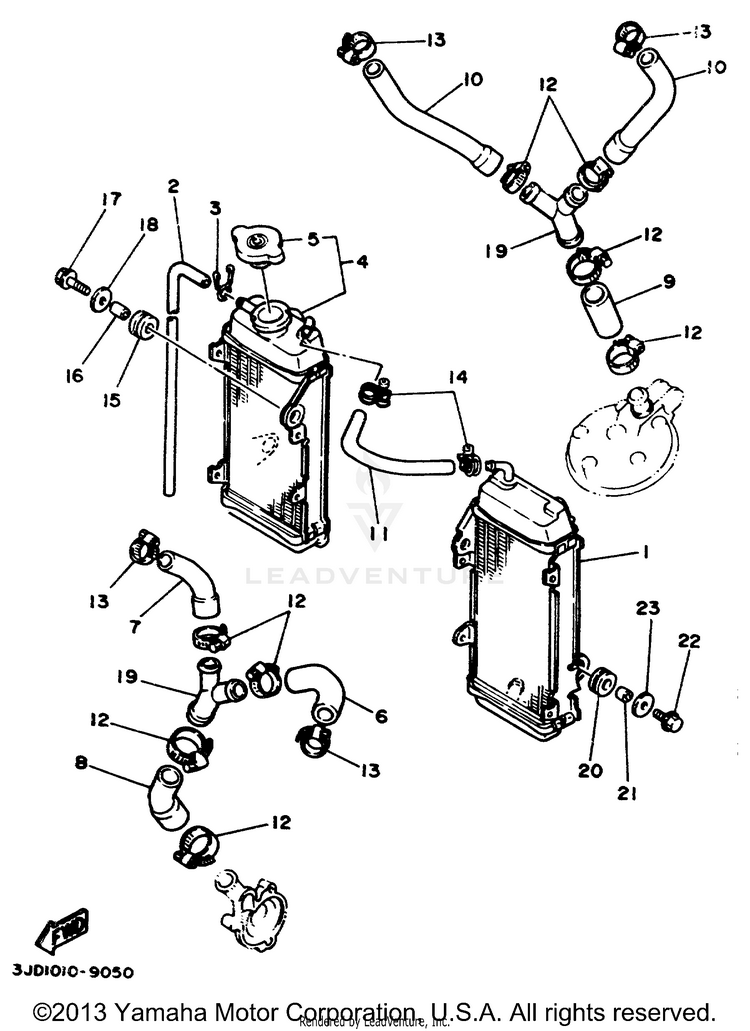 Radiator - Hose Schematic