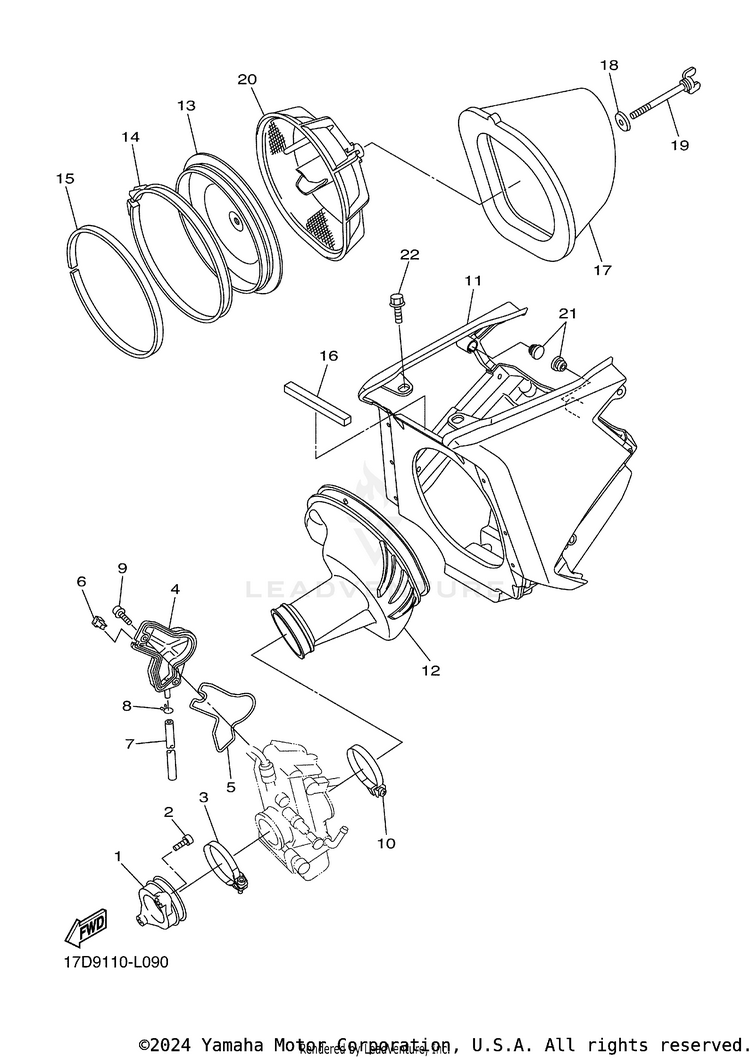 Intake YZ250FB - YZ250FBL - 2012 Schematic