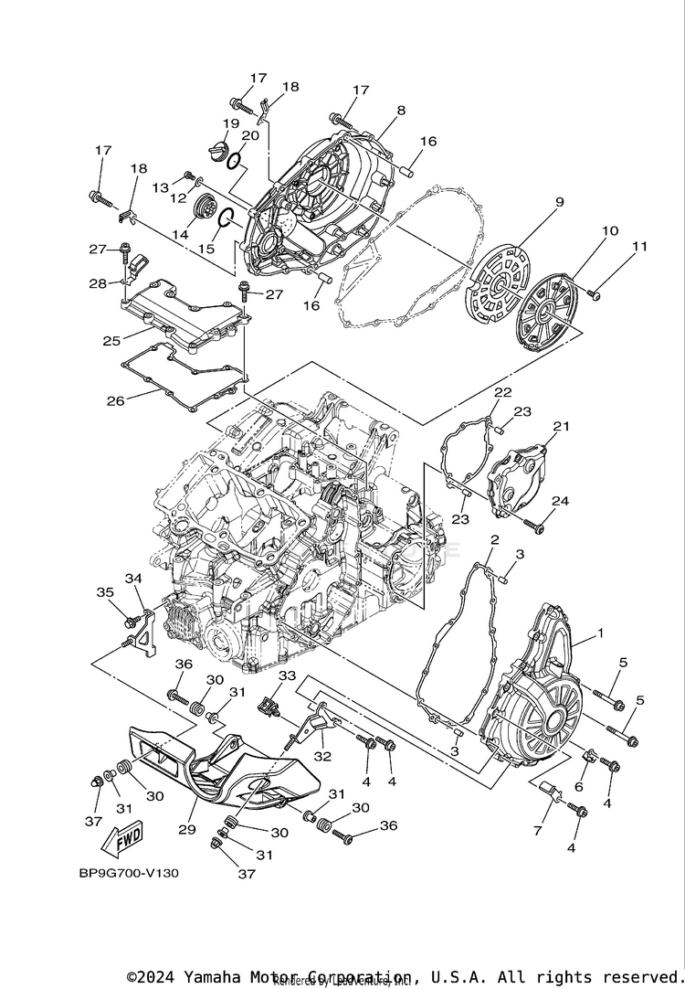Crankcase Cover 1 Schematic