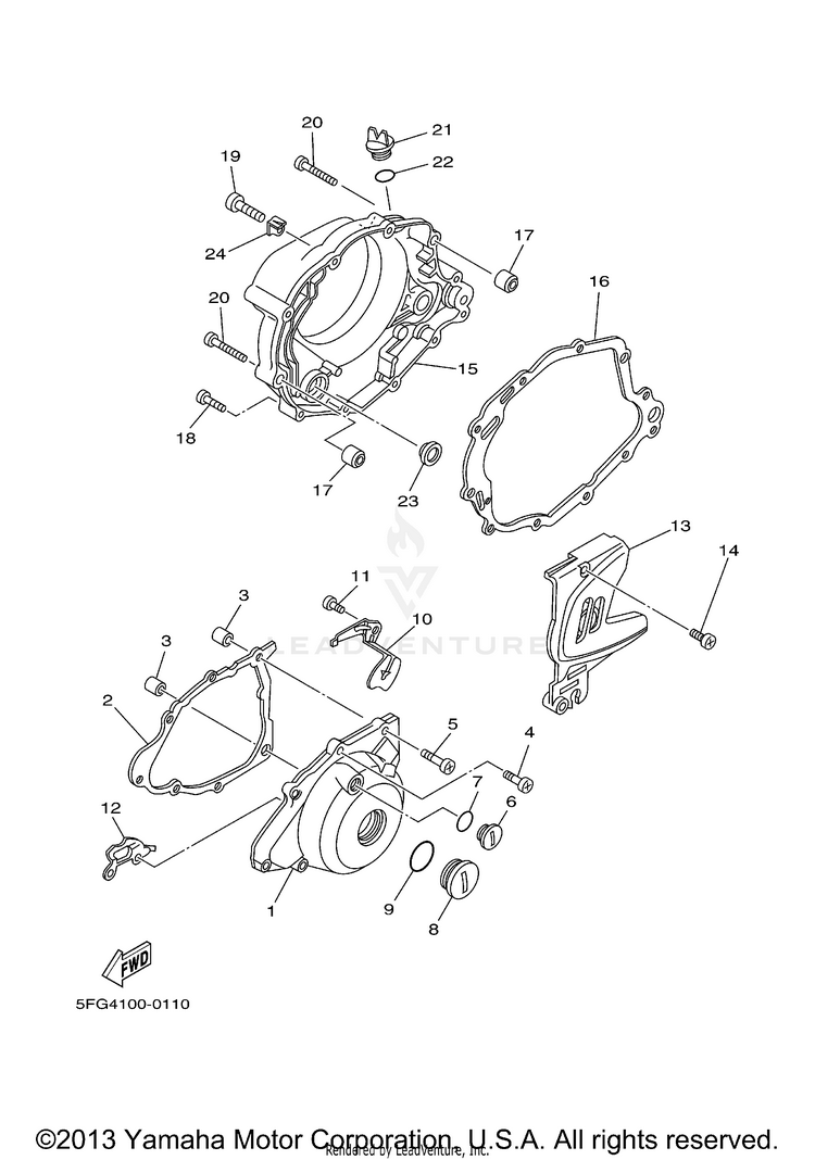Crankcase Cover 1 Schematic