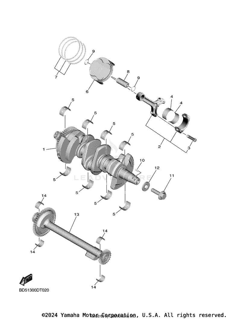 Crankshaft Piston Schematic