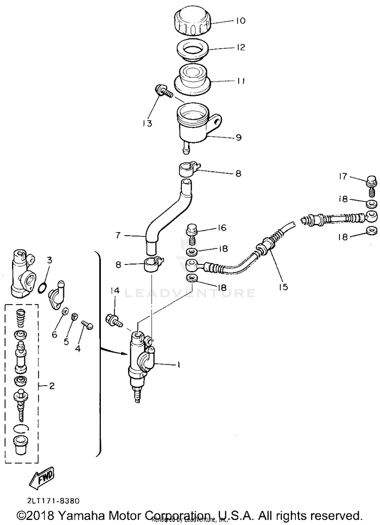 Rear Master Cylinder Schematic