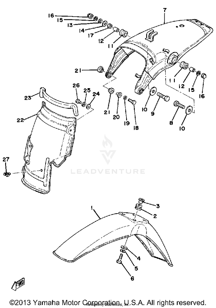 Front Fender - Rear Fender Schematic