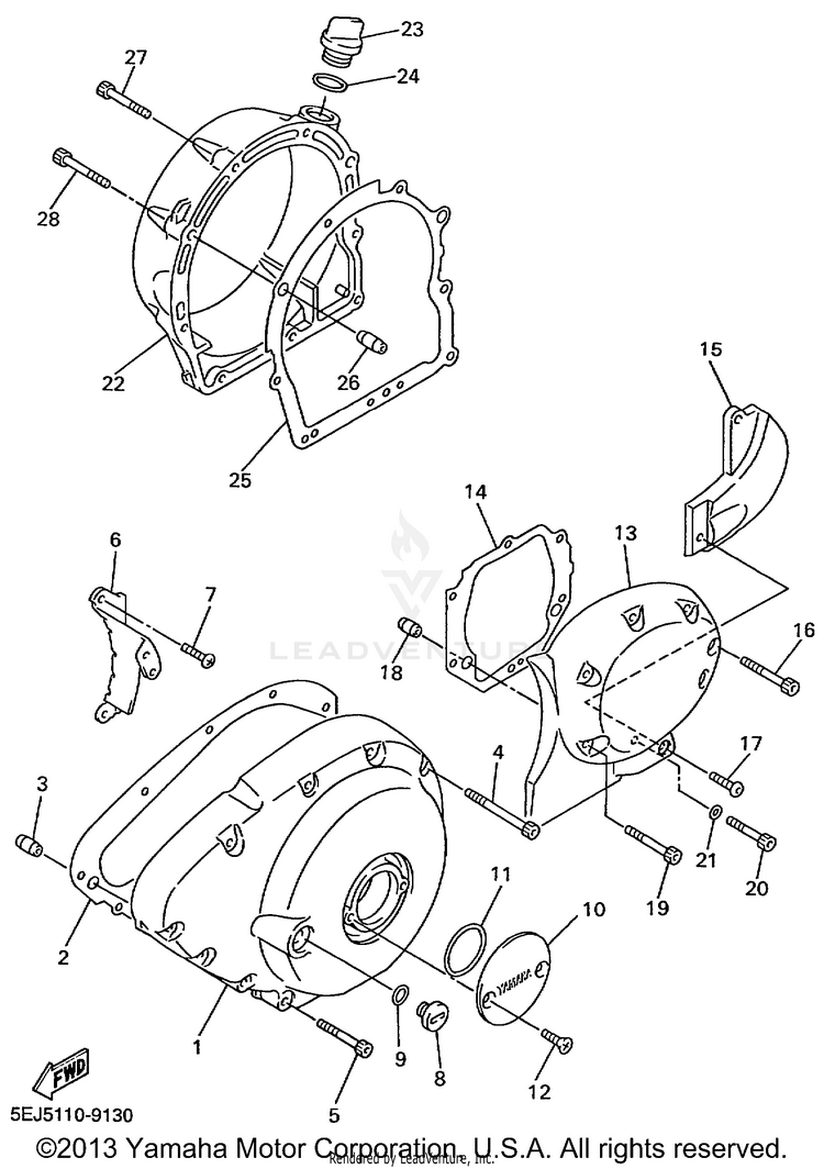 Crankcase Cover 1 Schematic