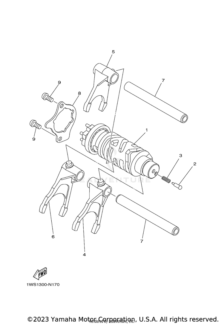 Shift Cam & Fork MT07 - MT07MCB - 2021 Schematic