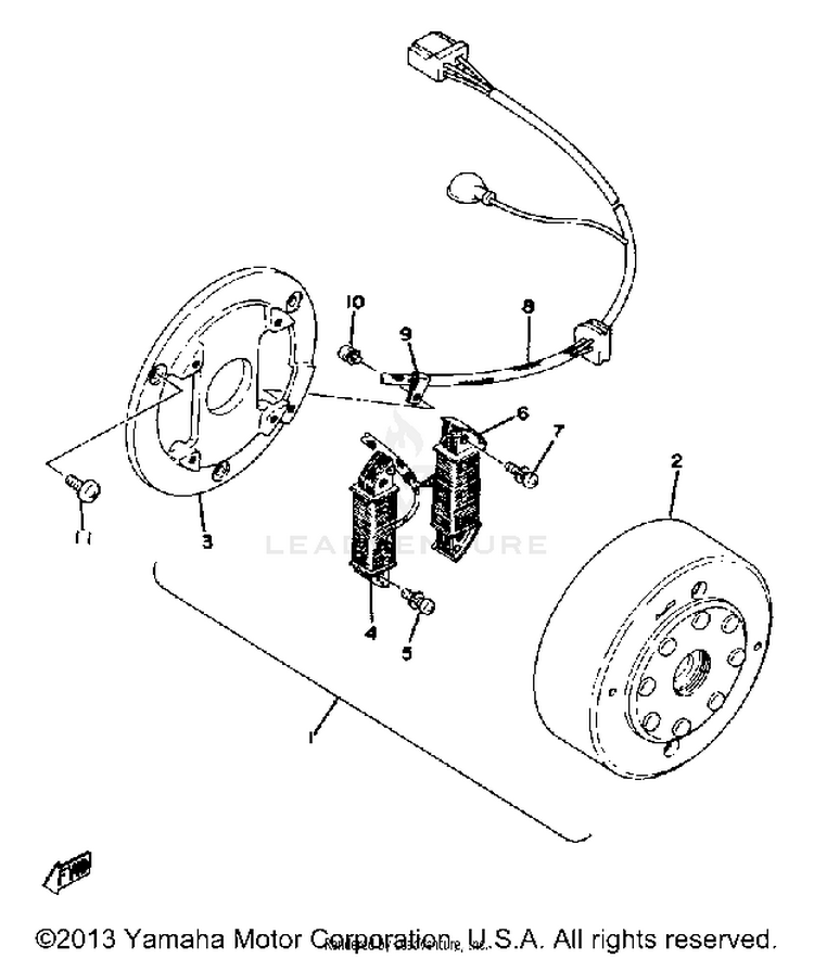 Generator XT500E - 1978 Schematic