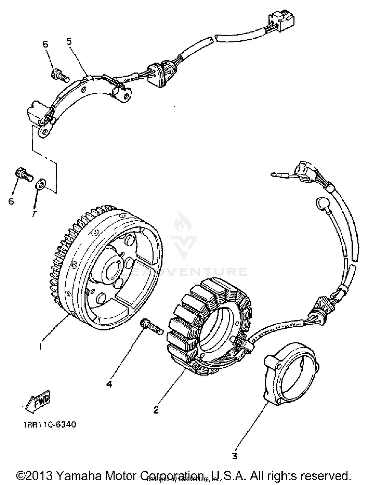 Generator VIRAGO 700 - XV700SSC - 1986 Schematic