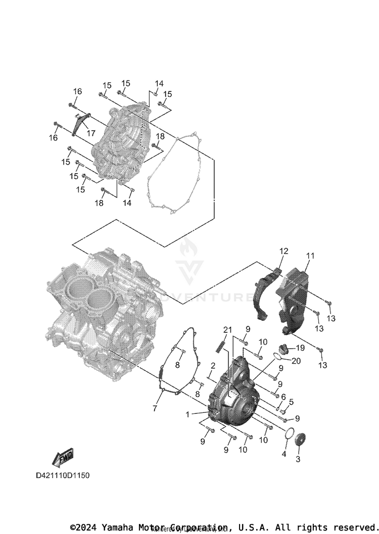 Crankcase Cover 1 Schematic