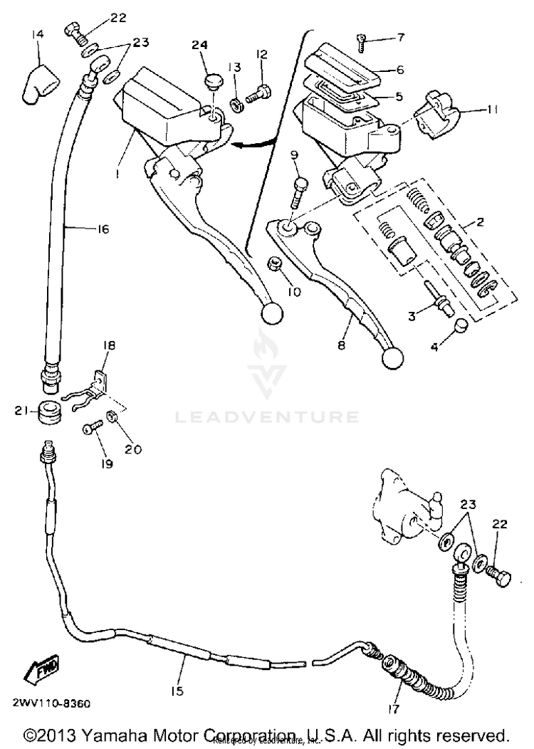 Front Master Cylinder 1 Schematic