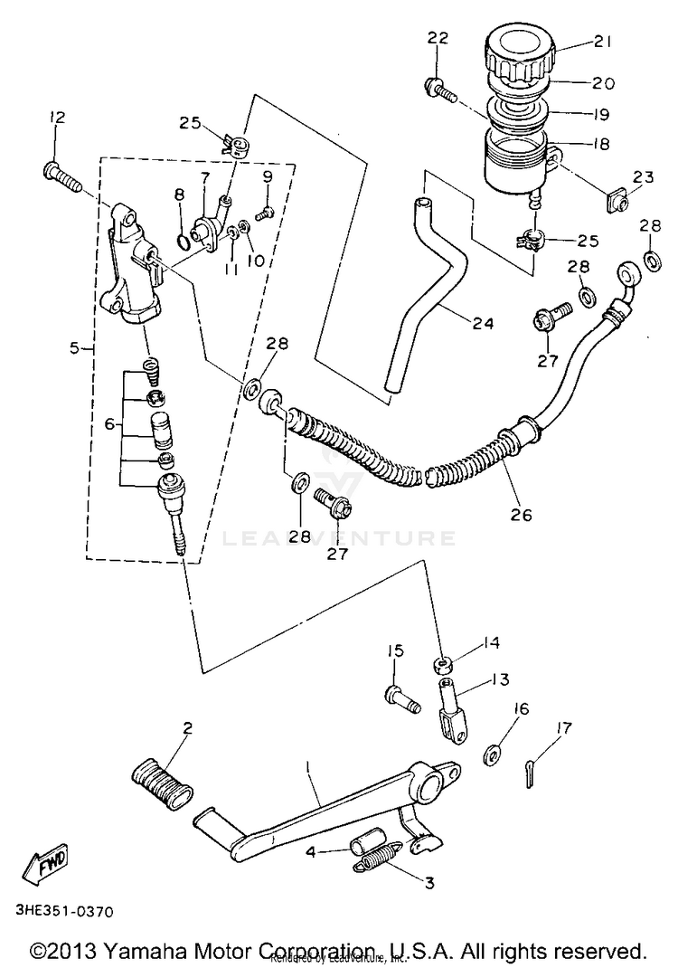 Rear Master Cylinder Schematic