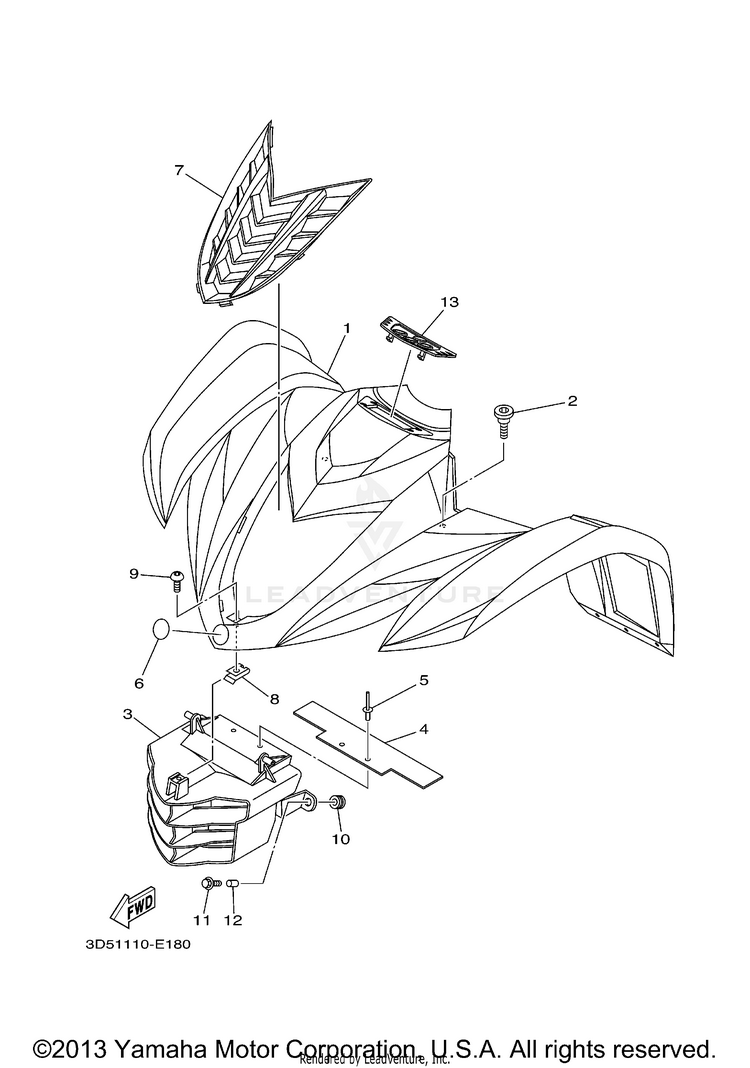 Front Fender Schematic