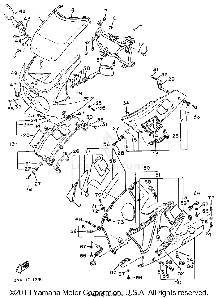 Fairing Cowling Schematic