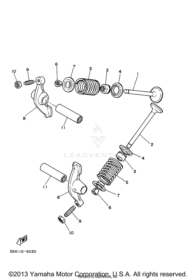 Valve GRIZZLY 80 - YFM80GW - 2007 Schematic