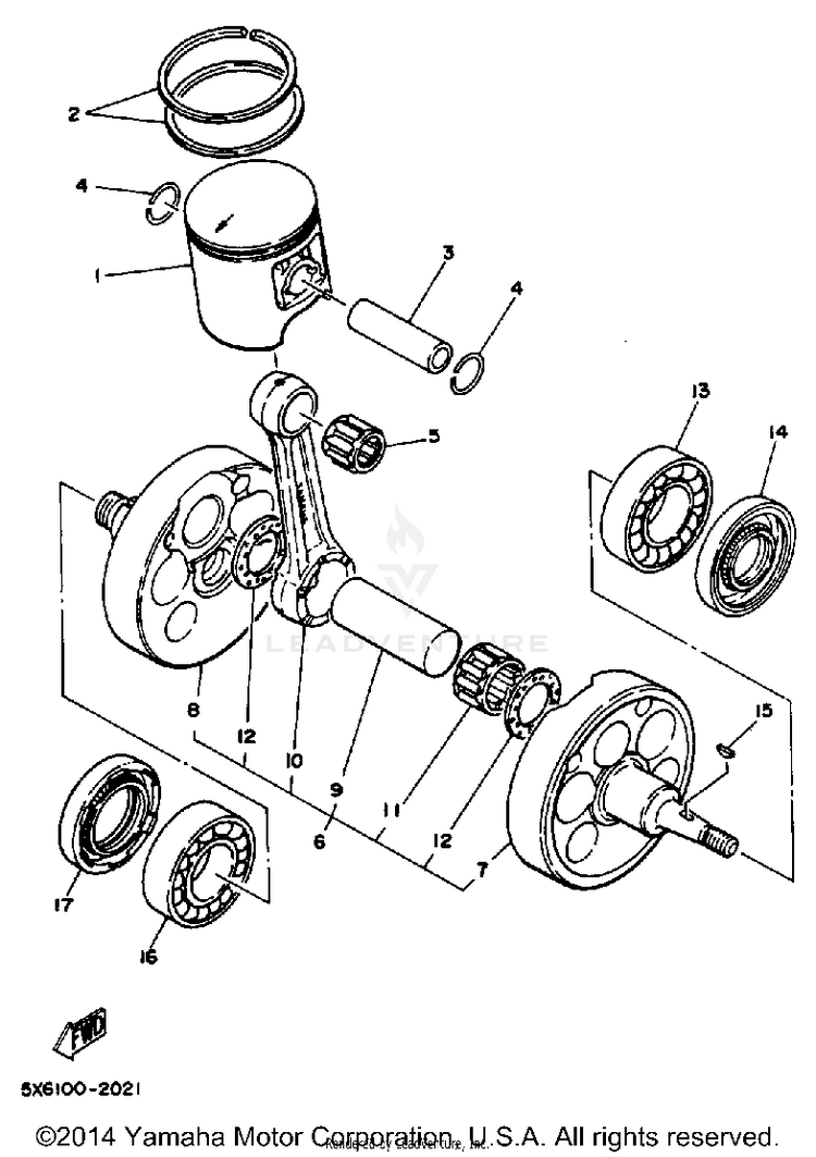 Crankshaft Piston Schematic